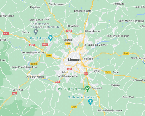 carte ville Limoges